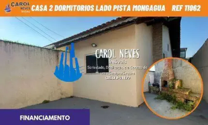 Casa 2 dormitorios 1 suite lado pista financiamento bancario mongagua