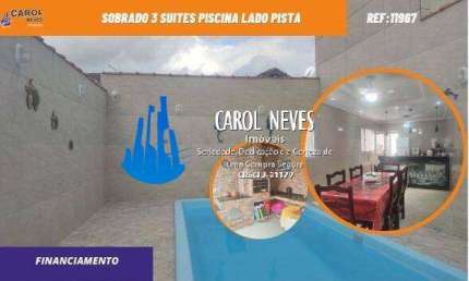 SOBRADO 3 SUITES PISCINA LADO PISTA FINANCIAMENTO BANCARIO MONGAGUA