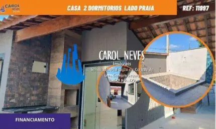 Casa 2 dormitorios piscina lado praia financiamento itanhaem