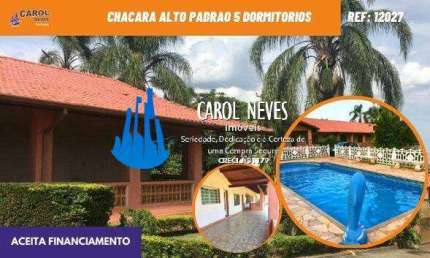 CHACARA ALTO PADRAO 5 DORMITORIOS FINANCIAMENTO BANCARIO BOITUVA