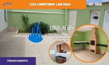 Casa 2 dormitorios suite lado praia fianciamento mongagua