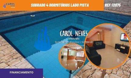 SOBRADO 4 DORMITORIOS PISCINA LADO PISTA FINANCIAMENTO MONGAGUA
