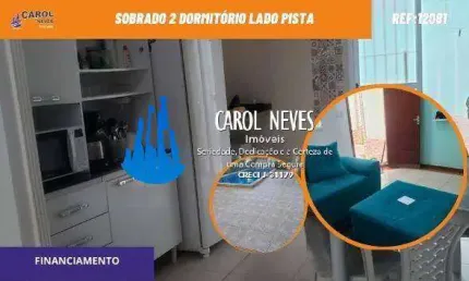 SOBRADO 2 DORMITORIOS PISCINA LADO PISTA FINANCIAMENTO MONGAGUA