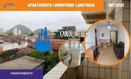 APARTAMENTO 1 DORMITORIO LADO PRAIA FINANCIAMENTO MONGAGUA