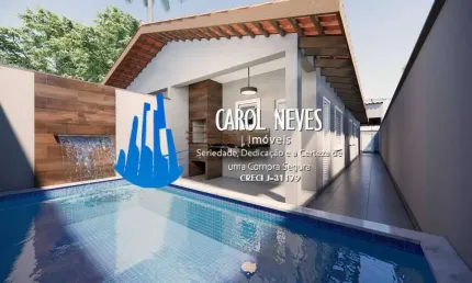 CASA NOVA 2 DORMITORIOS PISCINA FINANCIAMENTO LADO PISTA ITANHAEM
