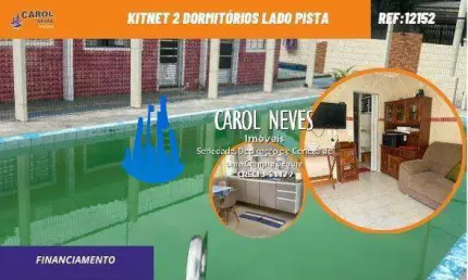 KITNET 2 DORMITORIOS PISCINA LADO PISTA FINANCIAMENTO ITANHAEM
