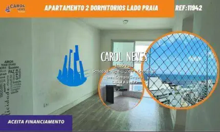 Apartamento 2 dormitorios lado praia financiamento bancario mongagua