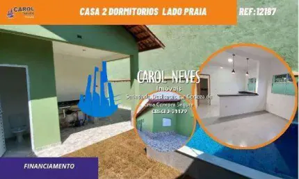 CASA 2 DORMITORIOS PISCINA LADO PRAIA FINANCIAMENTO ITANHAEM