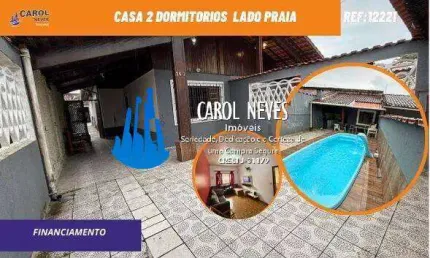 CASA 2 DORMITORIOS SUITE LADO PRAIA FINANCIAMENTO MONGAGUA
