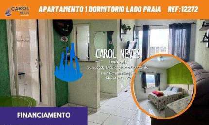 APARTAMENTO 1 DORMITORIO LADO PRAIA FINANCIAMENTO BANCARIO