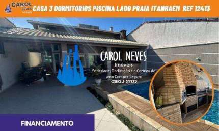 CASA 3 DORMITORIOS 2 SUITES LADO PRAIA FINANCIAMENTO ITANHAEM