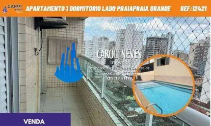APARTAMENTO 1 DORMITORIO PISCINA LADO PRAIA FINANCIAMENTO PRAIA GRANDE