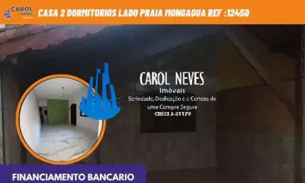Casa 2 dormitorios lado praia financiamento bancario mongagua