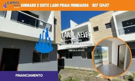 Sobrado 2 suite lado praia financiamento bancario mongagua