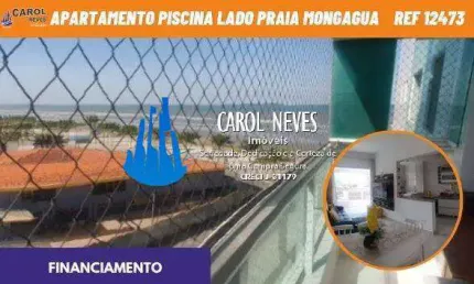 Apartamento 2 dormitorios 1 suite piscina lado praia financiamento mongagua