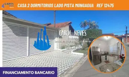 Casa 2 dormitorios lado pista financiamento bancario mongagua