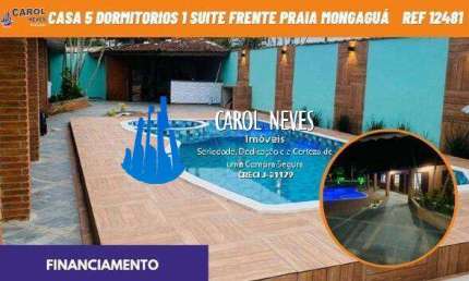 CASA 4 DORMITORIOS PISCINA 1 SUITE LADO PRAIA FINANCIAMENTO MONGAGUA