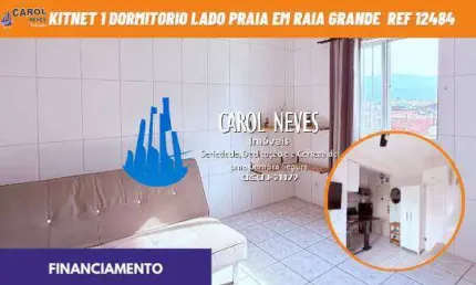 Kitnet 1 dormitorio lado praia financiamento bancario praia grande