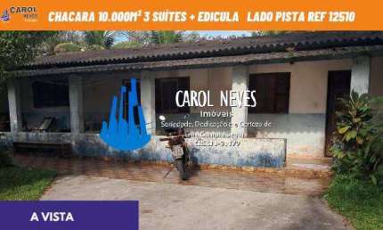 CHACARA DE 10.000M² 3 DORMITORIOS + EDICULA LADO PISTA A VISTA MONGAGUA