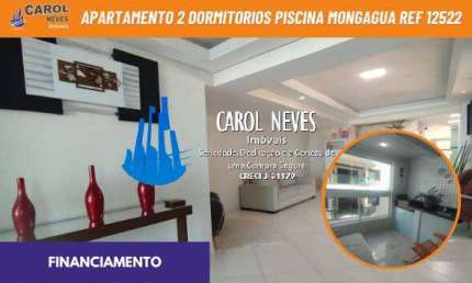 APARTAMENTO 2 DORMITORIOS PISCINA LADO PRAIA FINANCIAMENTO BANCARIO