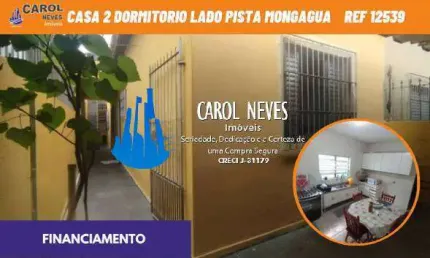 Casa 2 dormitorios lado pista financiamento bancario mongagua