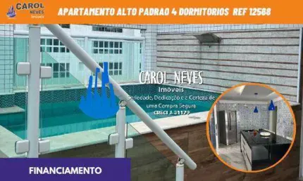 APARTAMENTO ALTO PADRAO 4 DORMITORIOS FINANCIAMENTO BANCARIO MONGAGUA