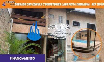 CASA 7 DORMITORIOS 2 SUITE PISCINA LADO PRAIA FINANCIAMENTO MONGAGUA