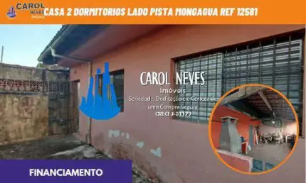 Casa 2 dormitorios lado pista financiamento bancario mongagua