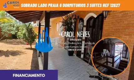 SOBRADO LADO PRAIA 6 DORMITORIOS FINANCIAMENTO BANCARIO PERUIBE