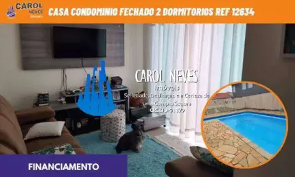 CASA CONDOMINIO FECHADO 2 DORMITORIOS LADO PRAIA FINANCIAMENTO PERUIBE
