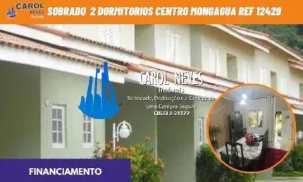 SOBRADO CONDOMINIO 2 DORMITORIOS FINANCIAMENTO BANCARIO MONGAGUA