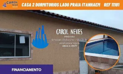 CASA 2 DORMITÓRIOS NOVA FINANCIAMENTO BANCÁRIO JARDIM JAMAICA ITANHAÉM