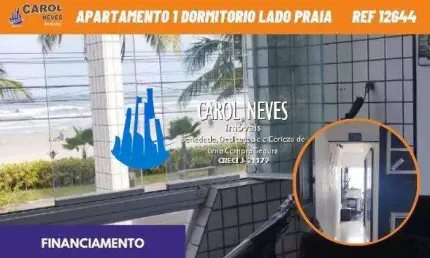 Apartamento oportunidade 1 dormitorio lado praia financiamento praia grande