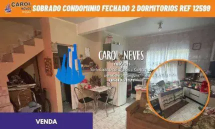 SOBRADO CONDOMINIO FECHADO 2 DORMITORIOS FINANCIAMENTO MONGAGUA