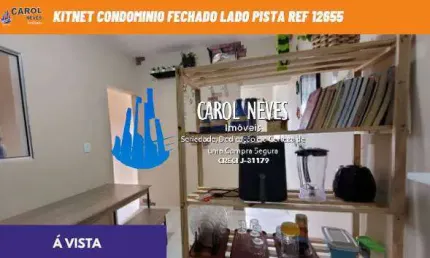 KITNET CONDOMINIO FECHADO LADO PISTA A VISTA MONGAGUA