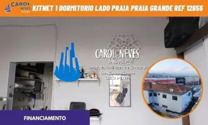 KITNET 1 DORMITORIO LADO PRAIA FINCANCIAMENTO PRAIA GRANDE