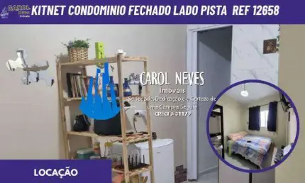 Kitnet locacao condominio fechado lado pista mongagua