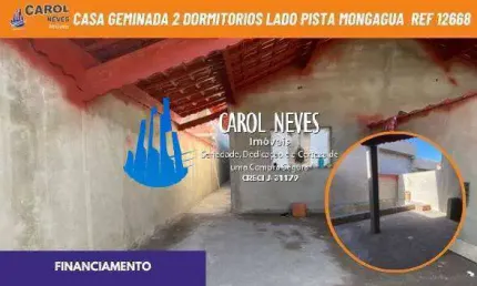 Casa 2 dormitorios piscina 1 suite lado pista financiamento mongagua