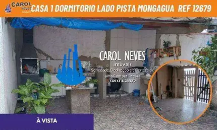 Casa terrea 1 dormitorio churrasqueira lado pista a vista mongagua