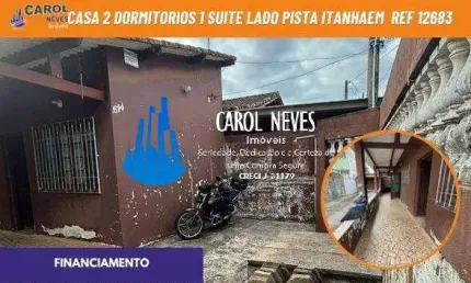 Casa 2 dormitorios 1 suite edicula lado pista financiamento itanhaem