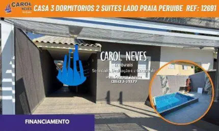 Casa nova 3 dormitorios 2 suites piscina lado praia financiamento peruibe