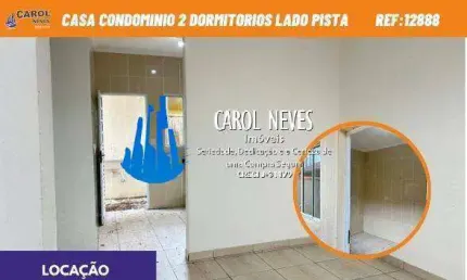 Casa condominio locacao  2 dormitorios lado pista mongagua