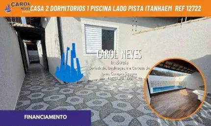 Casa 2 dormitorios 1 suite piscina lado praia financiamento itanhaem