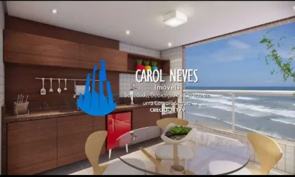 Apartamento pé na areia 2 dormitórios suíte parcelamento direto mongaguá