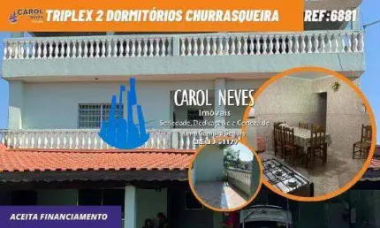 TRIPLEX 2 DORMITÓRIOS CHURRASQUEIRA FINANCIAMENTO BANCÁRIO MONGAGUÁ