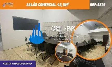 SALÃO COMERCIAL 43,11M² FINANCIAMENTO BANCÁRIO AGENOR DE CAMPOS MONGAGUÁ