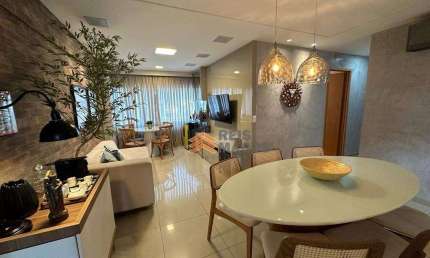 Apartamento totalmente mobiliado com 3 suítes à venda, 93 m² por R$ 650.000 - Petrópolis - Natal/RN