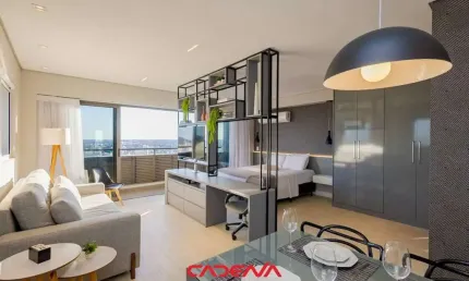 Apartamento 1 quarto com varanda e 1 vaga para aluguel no centro de curitiba