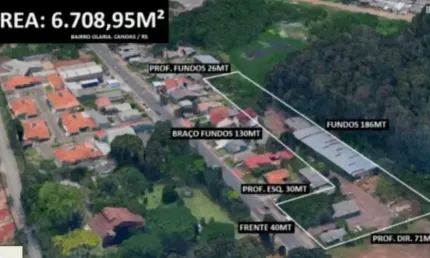 Terreno à venda na rua gildo de freitas, --, olaria, canoas por r$ 6.500.000