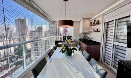 Apartamento com 3 dormitórios à venda, 127 m² no boqueirão - santos/sp